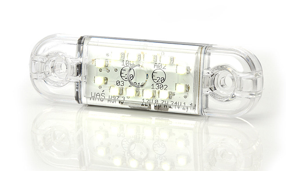 Front Position Marker Slimline Flat 12 Led Clear W97.3 - Euromotive Lighting & Signal