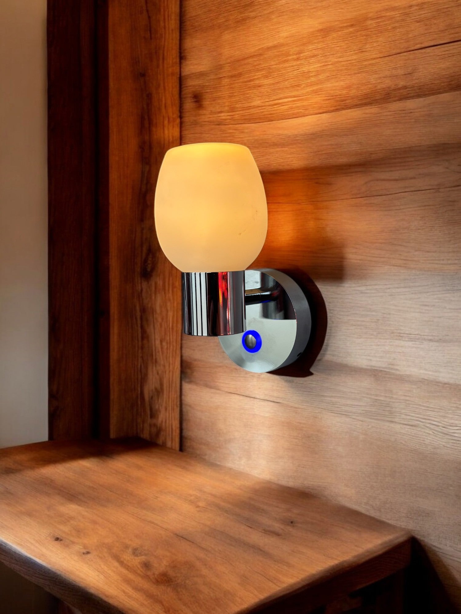 2W Dimmable LED Bedside Lamp with Blue Nightlight for Boat or RV