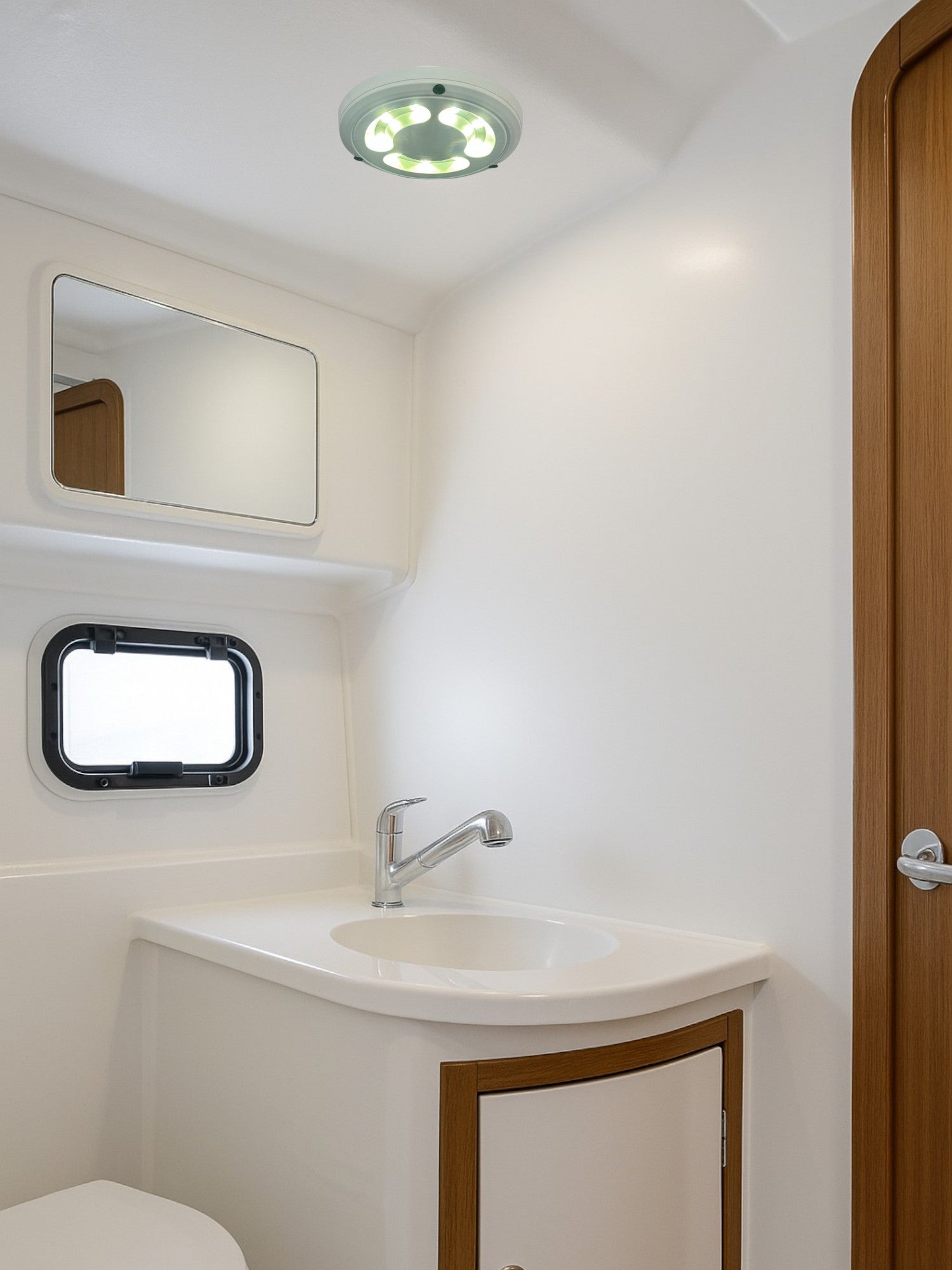 LWD2758 round LED interior light installed in boat