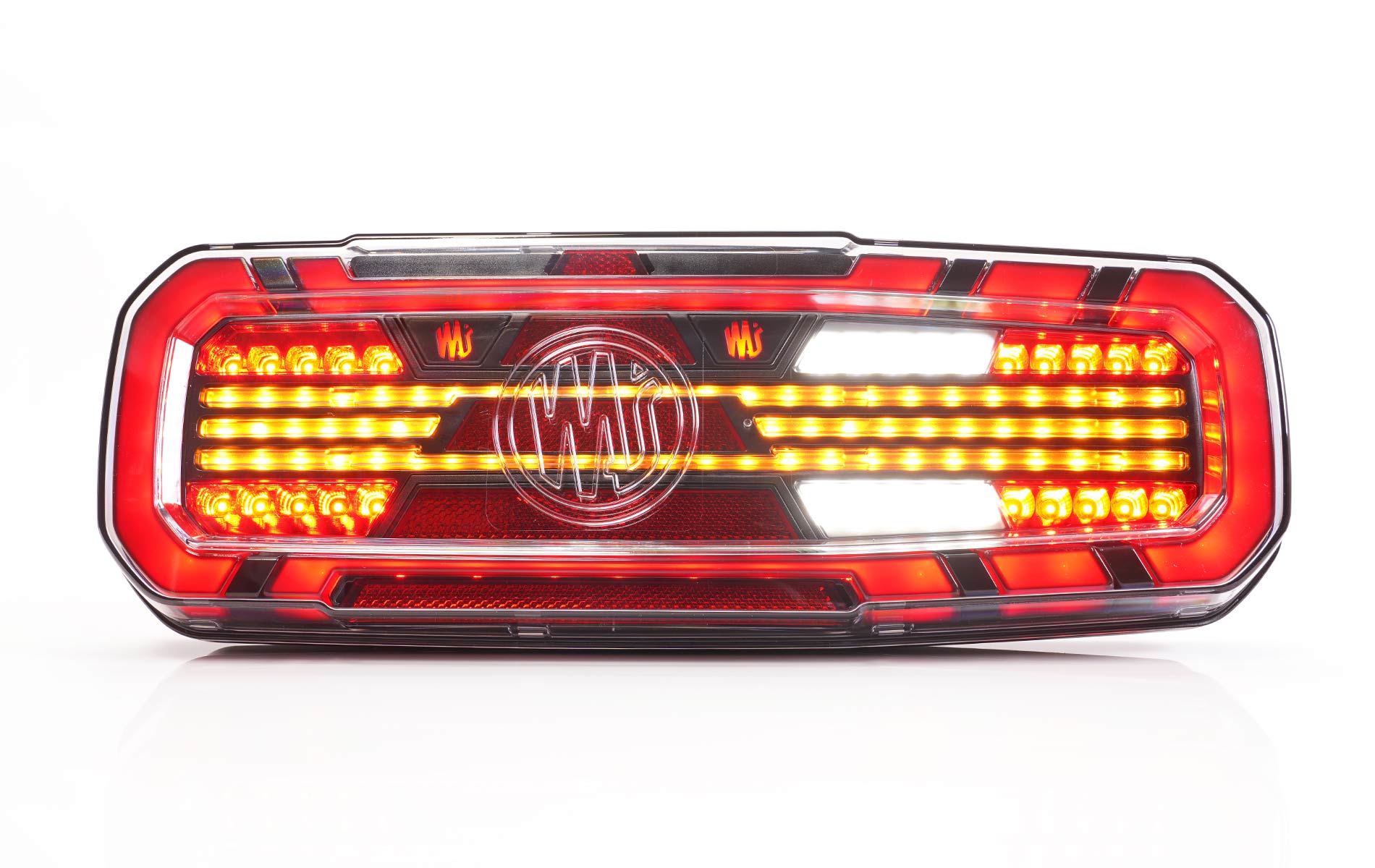 W277DD LINE 5 Function Trailer Tail Lamp with Dynamic Indicator & Dark Lens (NO LOGO)