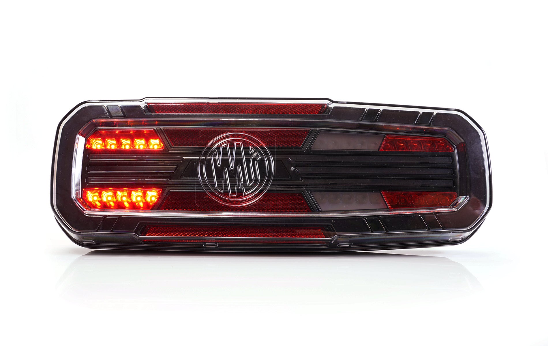 W278DD LINE 5 Function Truck Tail Lamp with Dynamic Indicator & Dark Lens (NO LOGO)