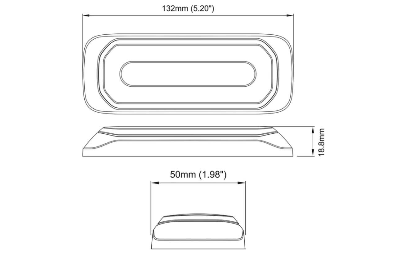 HB6 Strobe Light with Halo Ring (M069) - Halo Blitz Series Amber-RedHalo - Euromotive Lighting & Signal
