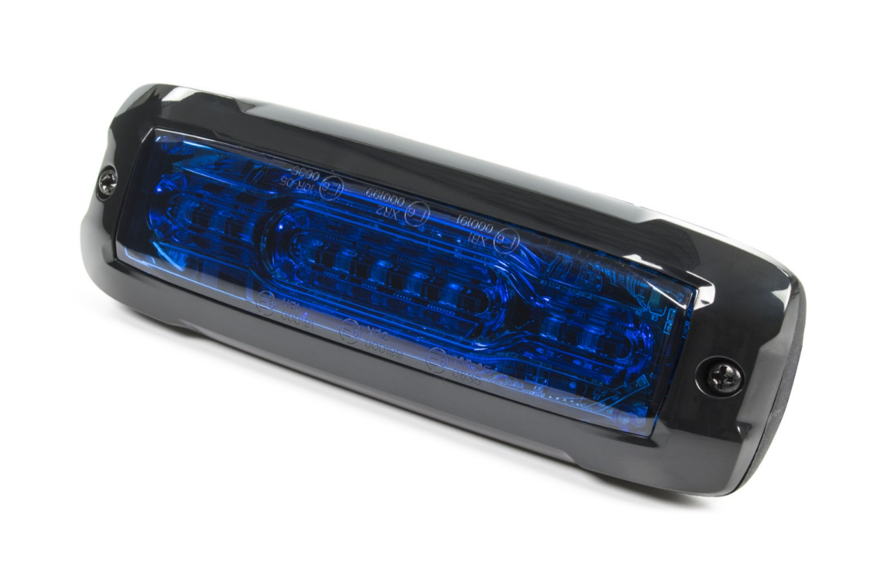 XT12 LED Surface Mounted Dual Colour Lamp (M57) - Xtreme Thin Series Blue/Red - Euromotive Lighting & Signal