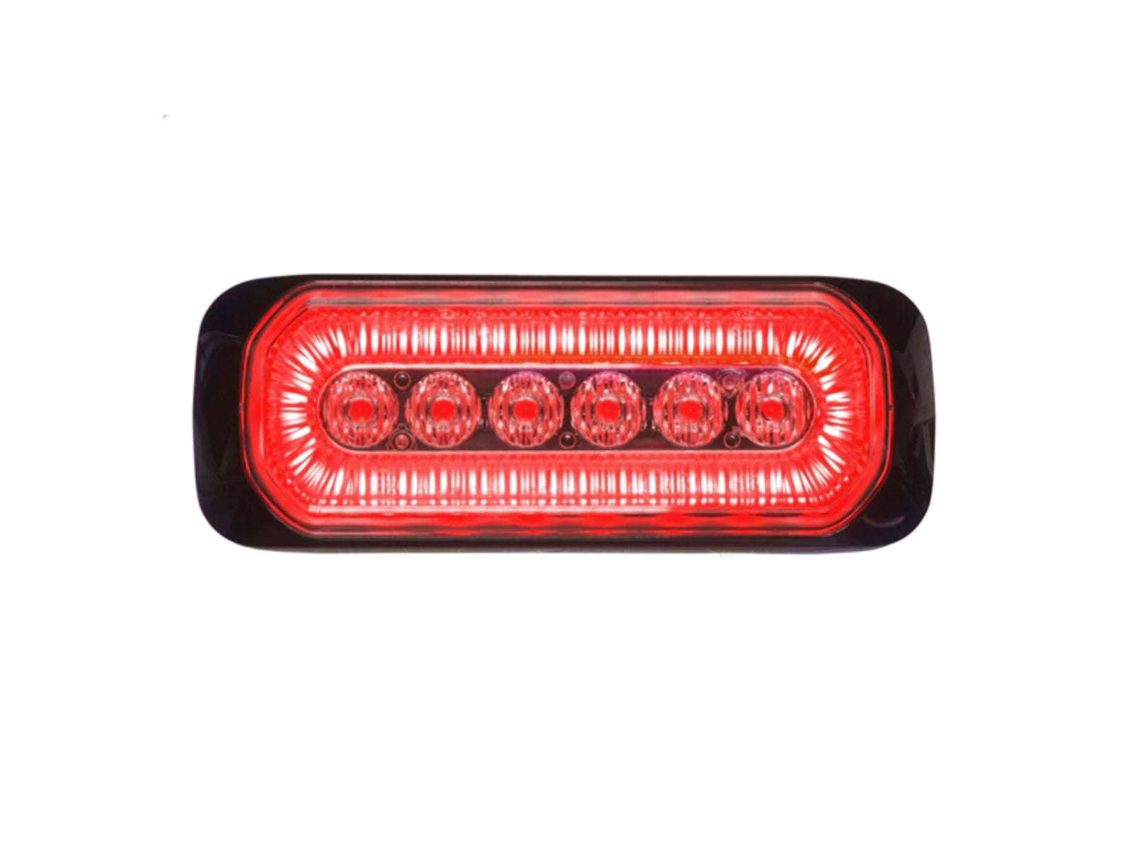 HB6 Strobe Light with Halo Ring (M069) - Halo Blitz Series Red-RedHalo - Euromotive Lighting & Signal