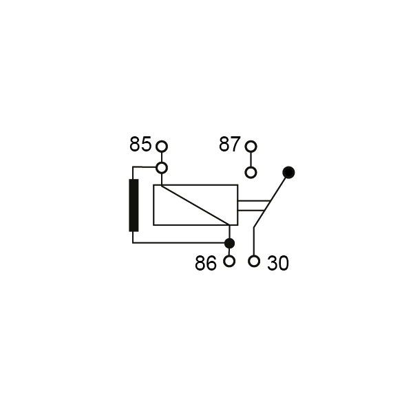 Relay: Mini Normally Open, 24V 20A 4pin Resistor w/tab - Euromotive Lighting & Signal