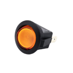 Round Mini Rocker Switch 3P On/Off - Amber - Euromotive Lighting & Signal