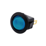Round Mini Rocker Switch 3P On/Off - Blue E722 - Euromotive Lighting & Signal
