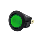 Round Mini Rocker Switch 3P On/Off - Green - Euromotive Lighting & Signal
