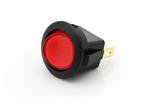 Round Mini Rocker Switch 3P On/Off Red - Euromotive Lighting & Signal