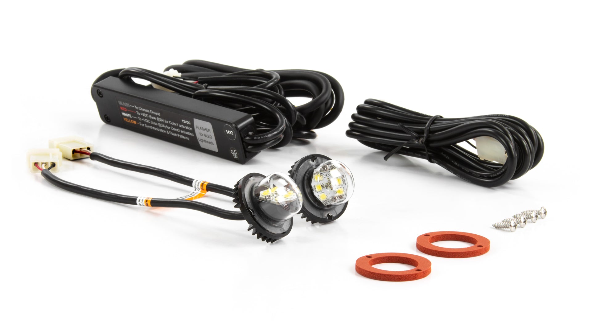 S-HAL06 Split Colour, 6 Led, Blue/Red, 12V - Euromotive Lighting & Signal