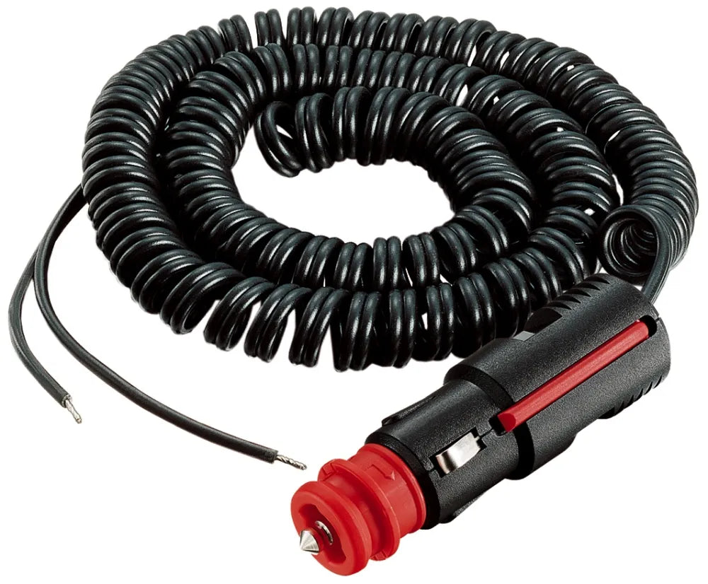 Universal Plug with Helix Cable, 12/24V, 8A - Euromotive Lighting & Signal