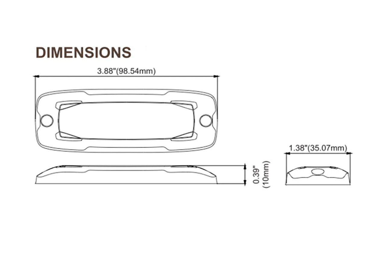XT6 LED Surface Mounted Lamp (M60) - Xtreme Thin Series White - Euromotive Lighting & Signal
