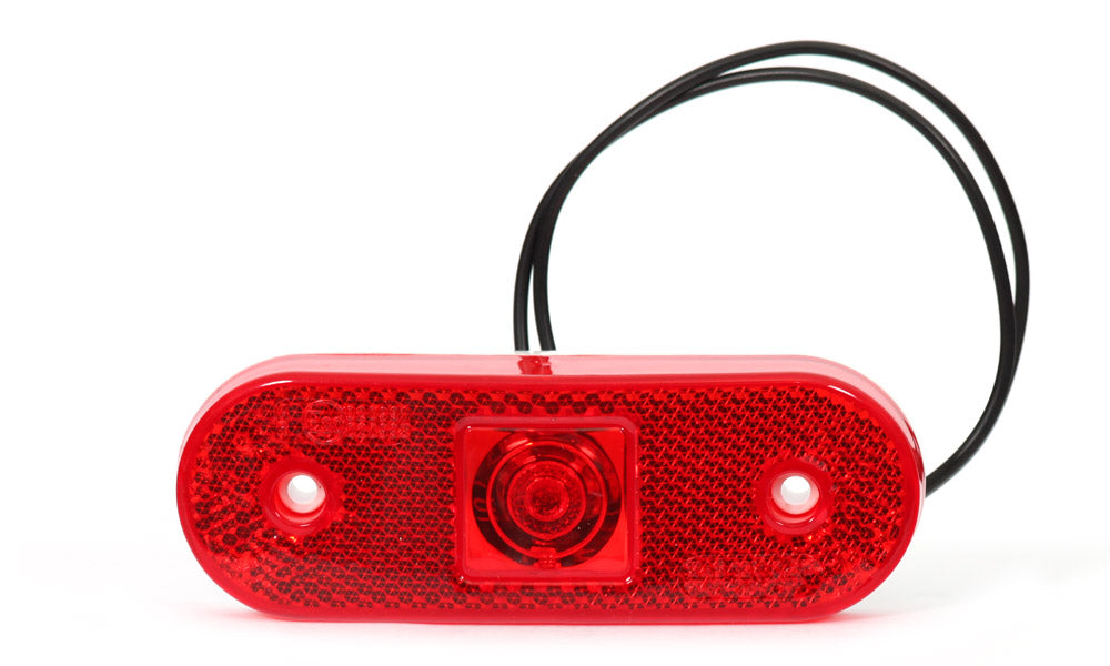 Rear Position Marker Lamp Oval Red (No Bracket) W47 - Euromotive Lighting & Signal