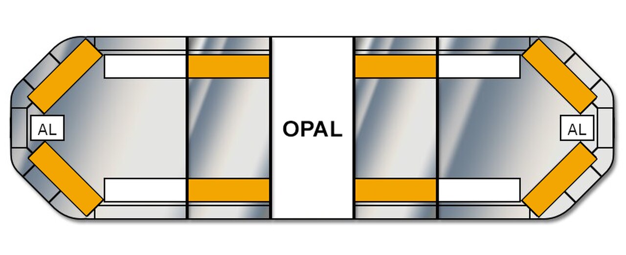 ELS Legion Led Lightbar 1090mm - 8 Amber Module Opal Center - Euromotive Lighting & Signal