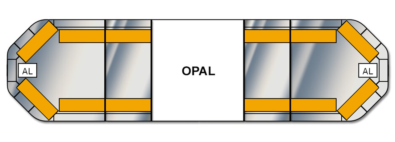 ELS Legion Led Lightbar 1250mm - 12 Amber Module Opal Center - Euromotive Lighting & Signal