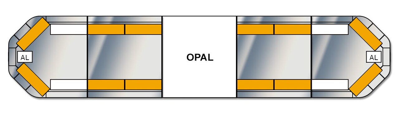 ELS Legion Led Lightbar 1540mm - 12 Amber Module Opal Center - Euromotive Lighting & Signal