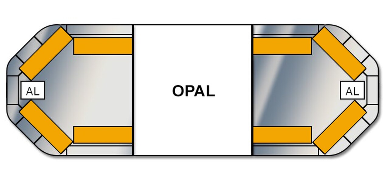 ELS Legion Led Lightbar 930mm - 8 Amber Module Opal Center - Euromotive Lighting & Signal