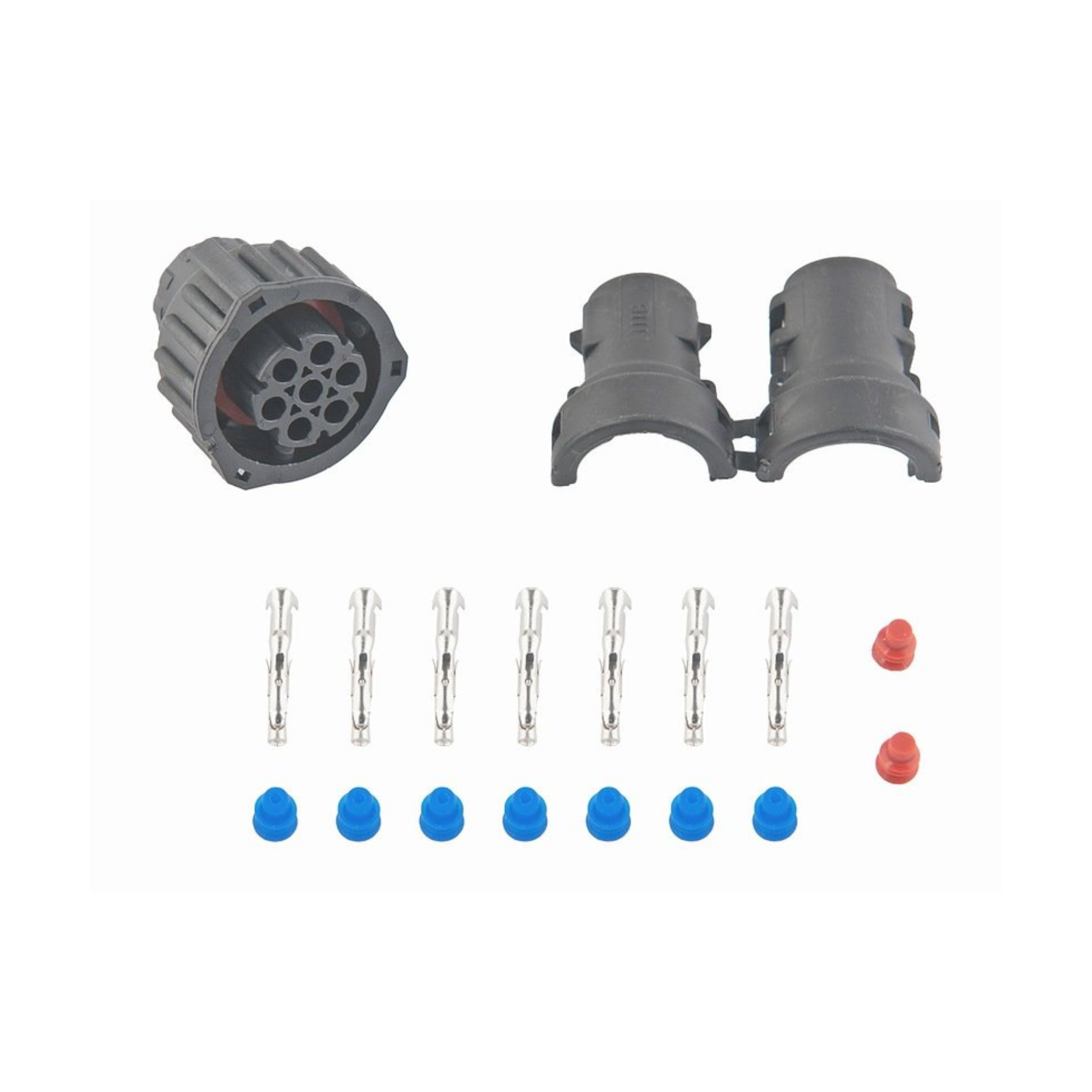 7810620 7-Pin Bayonet Plug, AMP 1.5 Compliance for MAN / MERCEDES / RVI / VOLVO / SCANIA - Euromotive Lighting & Signal