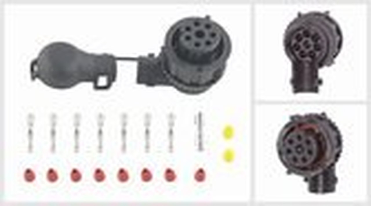 7810629 8-pin angled, bayonet plug for DAF / MAN / MERCEDES - Euromotive Lighting & Signal