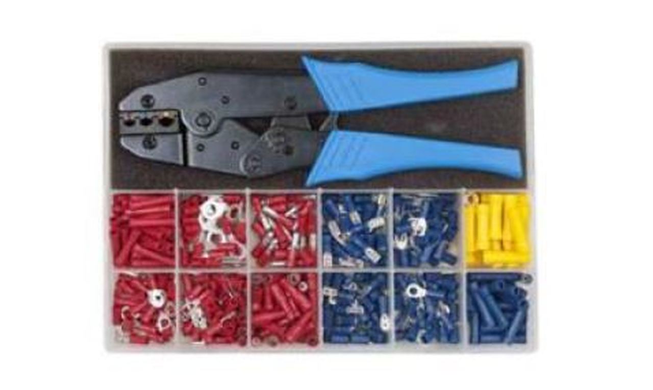 Terminal Kit With Ratchet Crimp Tool 360 Pcs - Euromotive Lighting & Signal