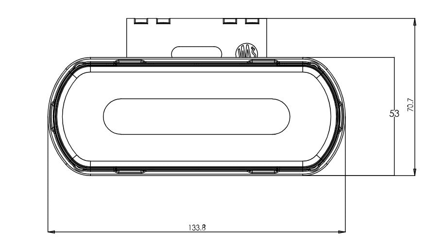 W240 EC1599 Rear position Oval Marker Lamp with Outline Projection