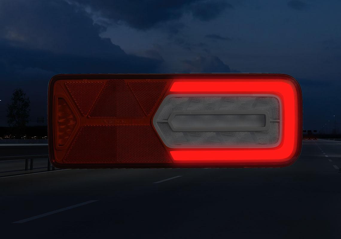 LC12 LED - Rear lamp LED GLOWING Right 24V, Trailer - Euromotive Lighting & Signal