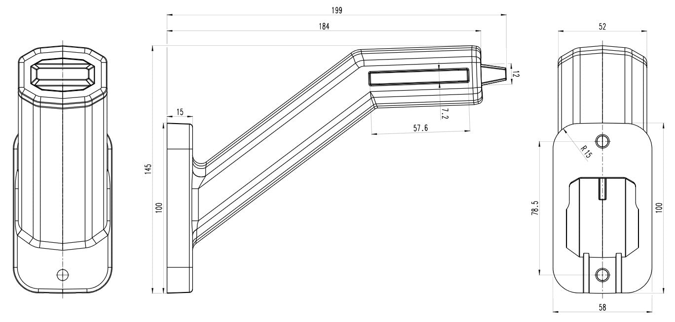 Front-Rear-Side Lamp Dark, 12/24V, W269.4.1 DARK - Euromotive Lighting & Signal