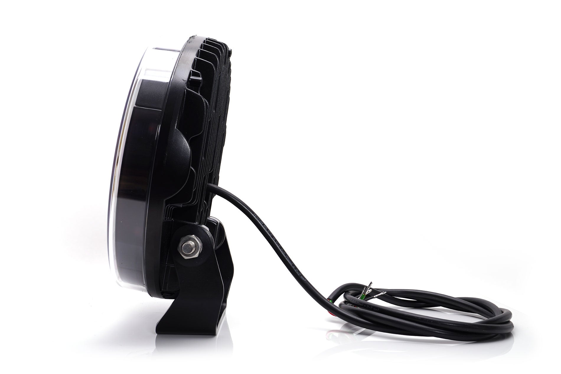 9" Round Driving Lamp, Black, Amber Position W268 HR50