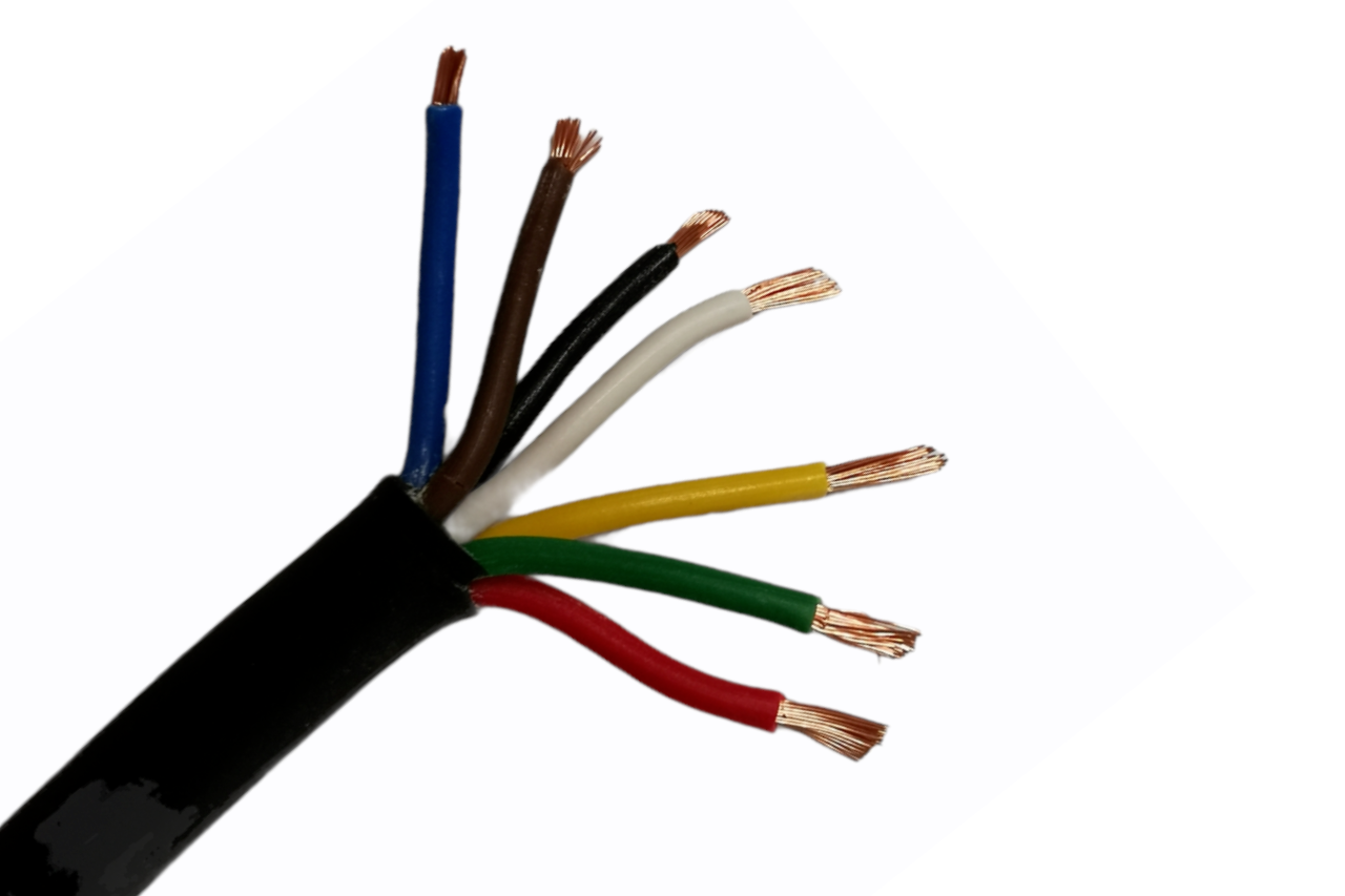 7 Core Thinwall Auto Cable - 1mm2 Round Black