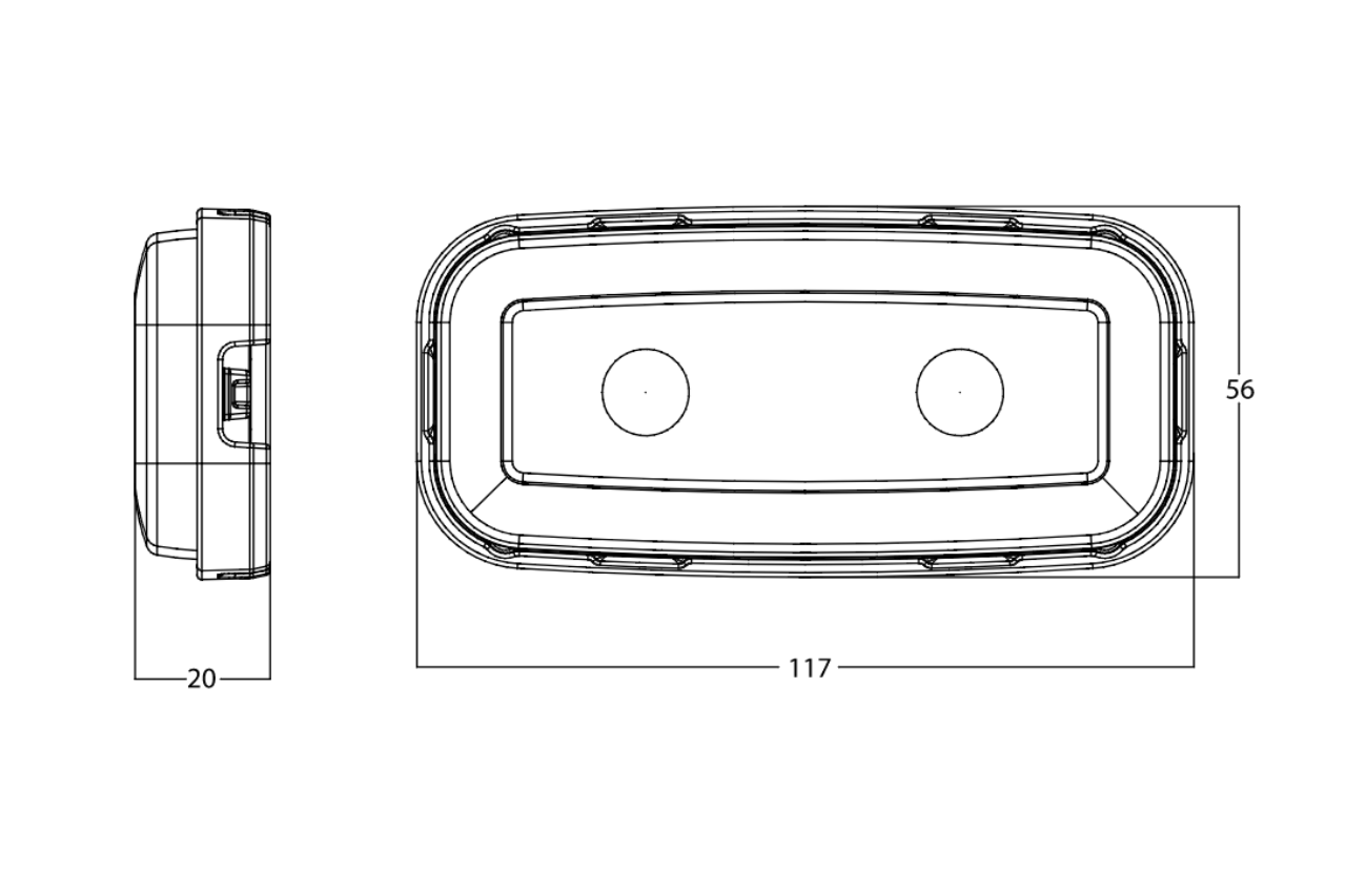 W225 LED Tail & Fog Lamp - EC1481KRRF