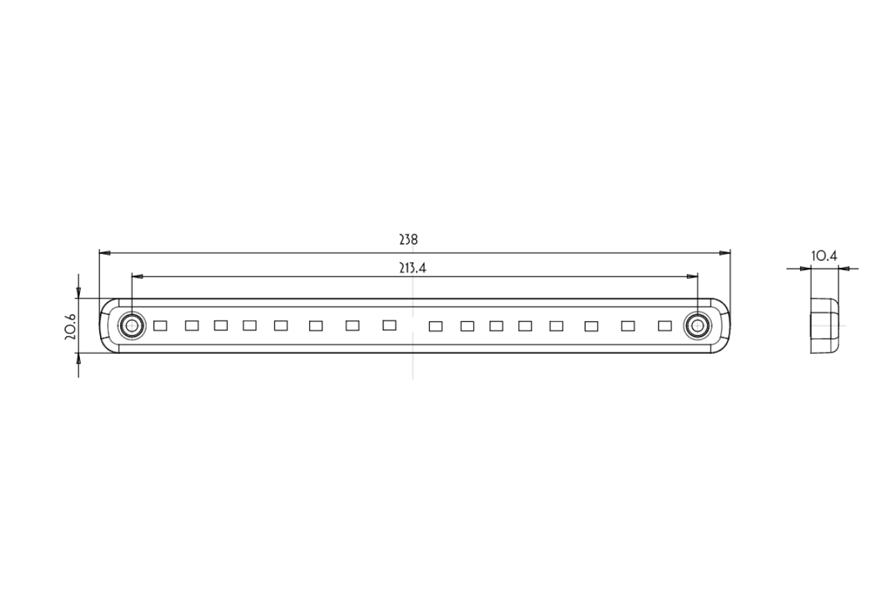 W231 LED Slimline Tail/Brake Lamp - EC1504