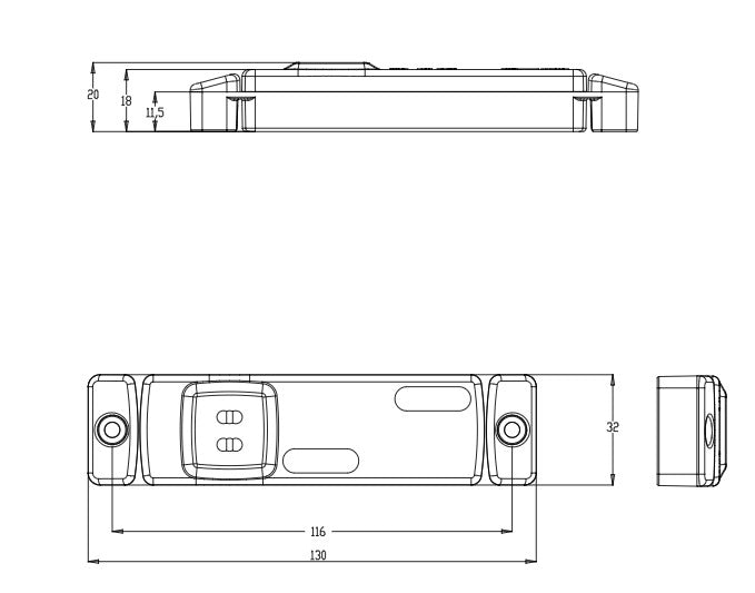 W45 EC222 Front end outline Euro Style Position LED Lamp