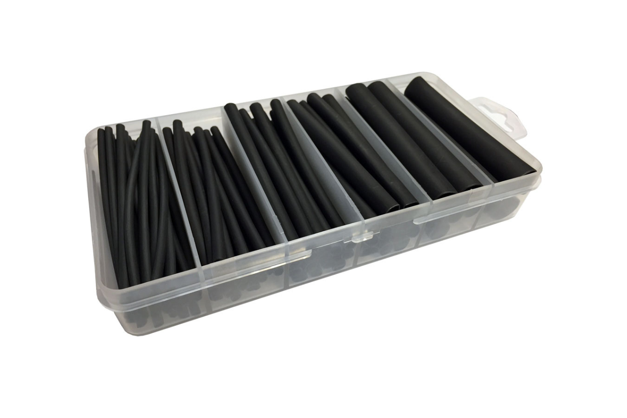 Heatshrink Kit 3:1 Black - 87 Piece Kit