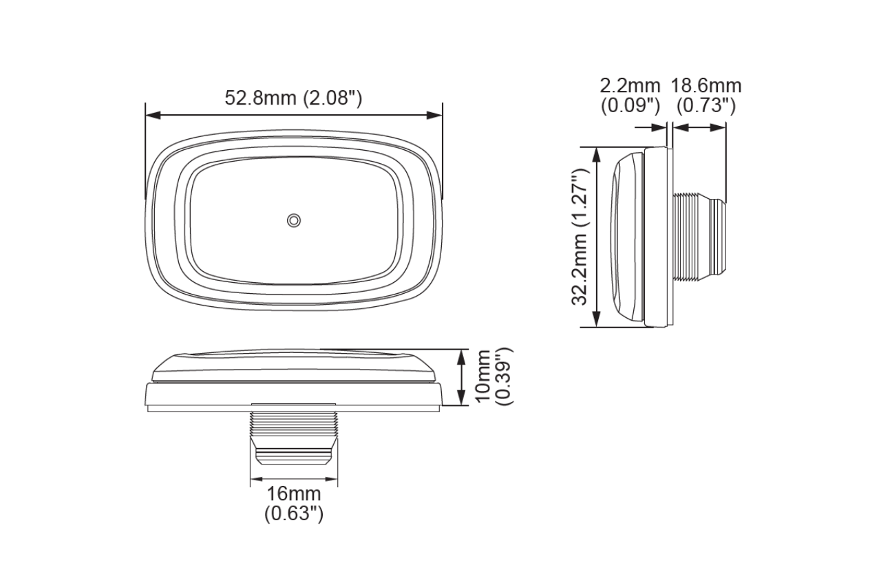 R4 LED Warning Lamps - Reactor Series Amber