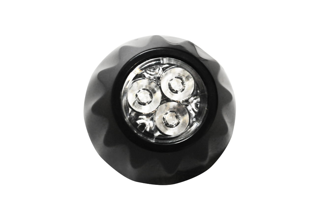 Red 3 LED Blast Surface Mounted Directional Warning Strobe - Covert Series