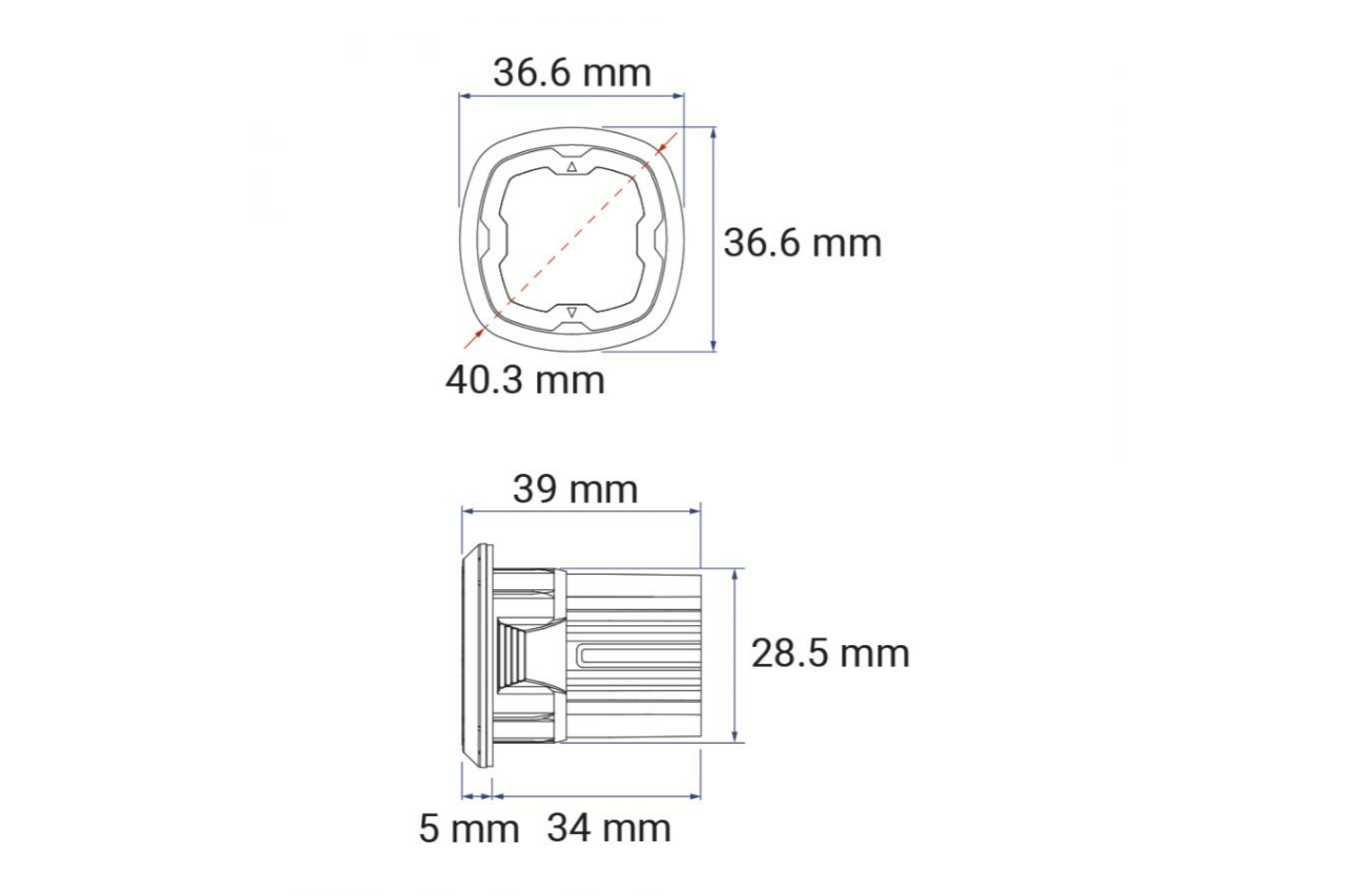 F16 Pop-n-Lock 6 LED Directional Lamp - Covert Series Amber