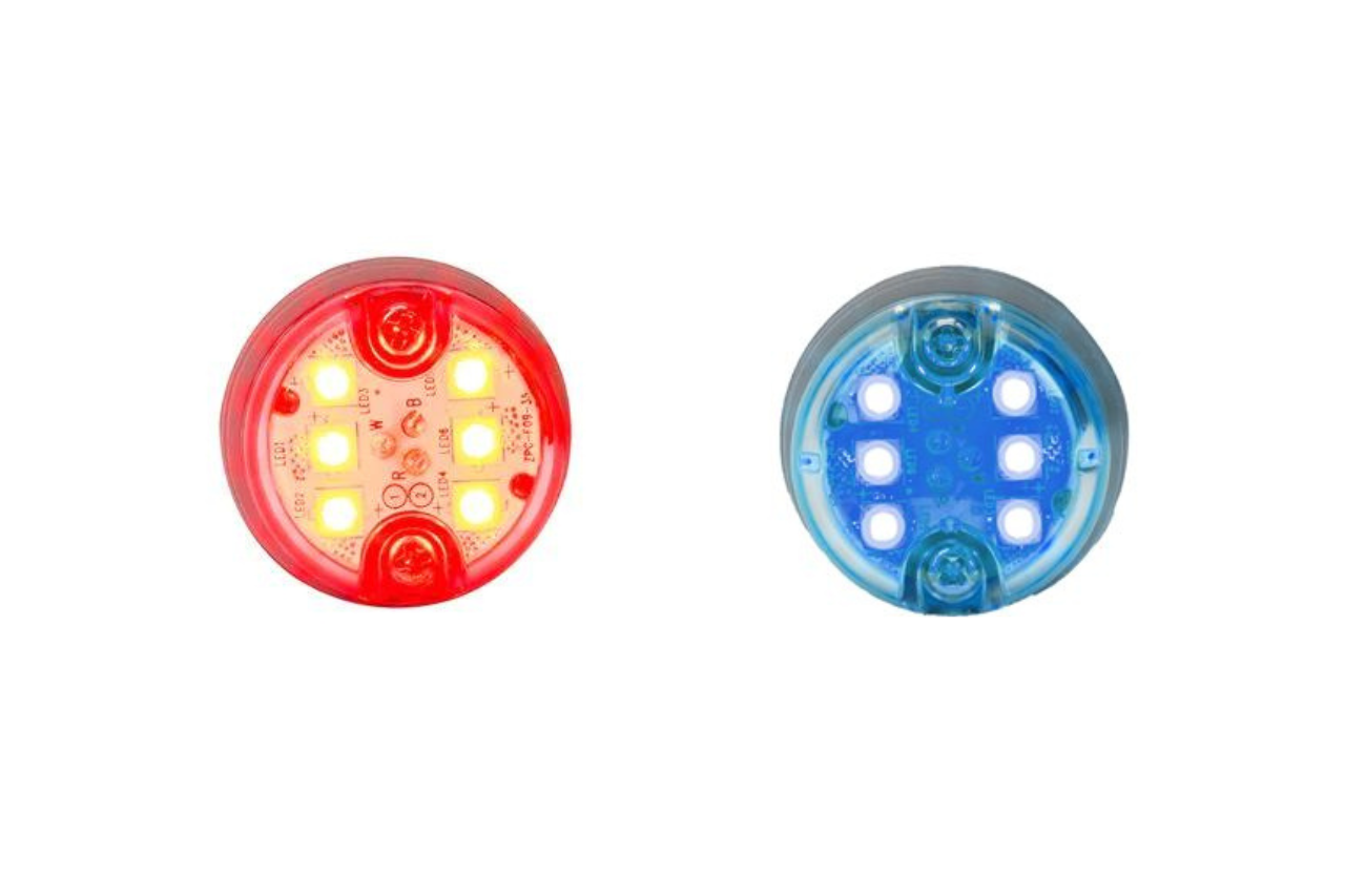 6 LED Hide-Away Strobe - Pair (HL6) - Covert Series Blue/Red