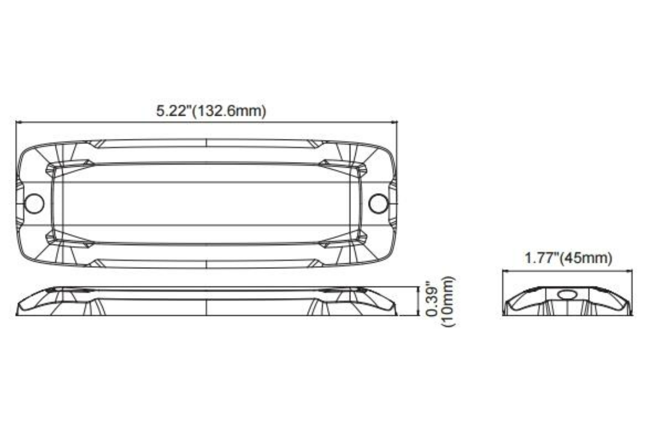 XT12 LED Surface Mounted Lamp (M57) - Xtreme Thin Series Amber