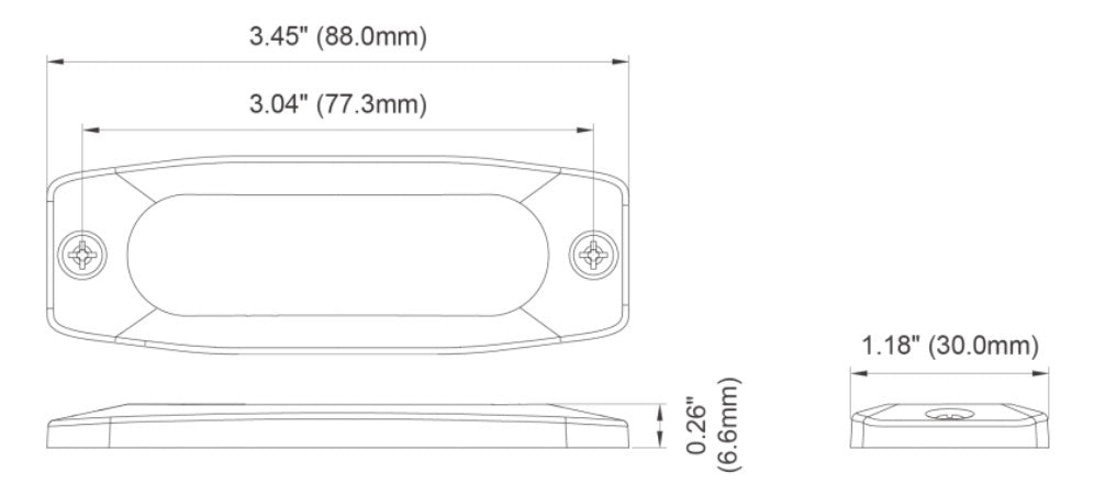 LP3 White, SAE Class 1, R10, 12/24V - Euromotive Lighting & Signal