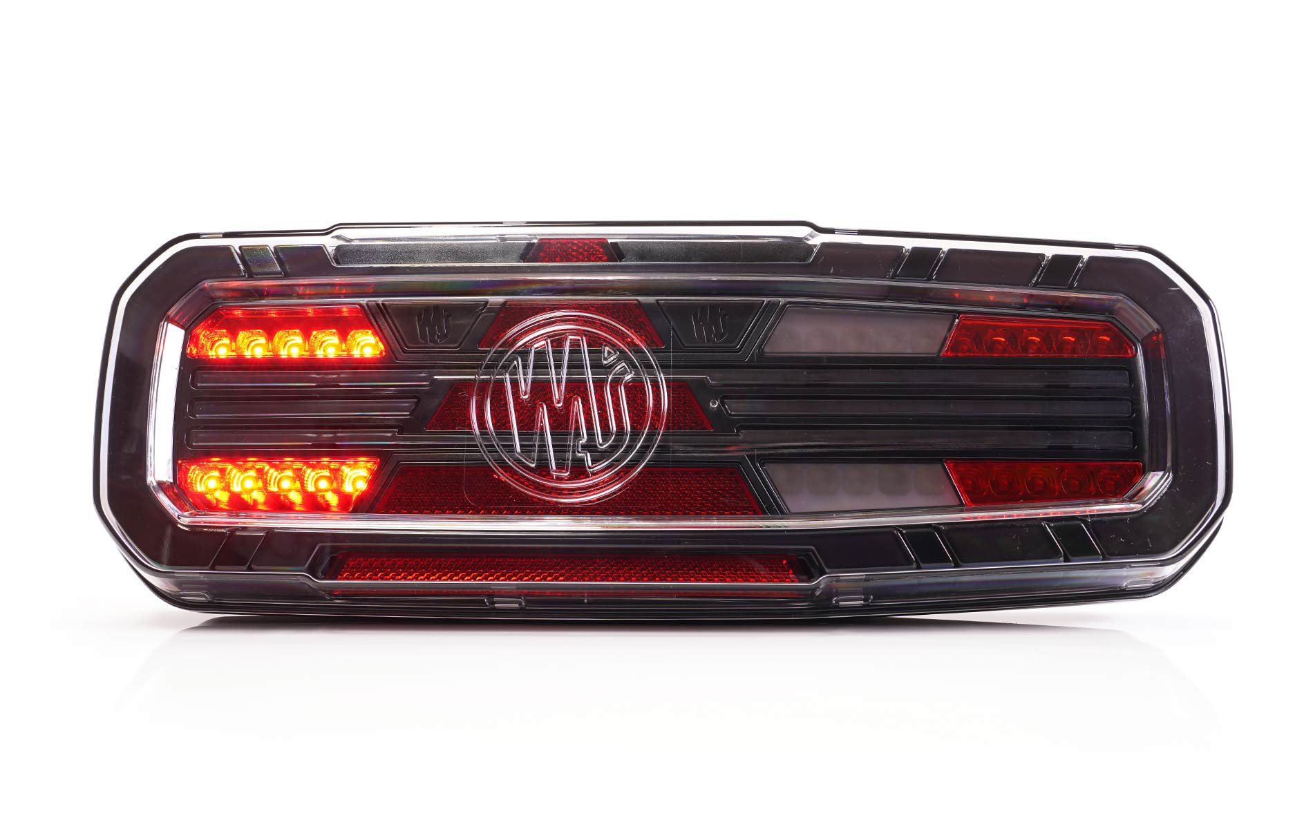 W277DD LINE 5 Function Trailer Tail Lamp with Dynamic Indicator & Dark Lens (NO LOGO)