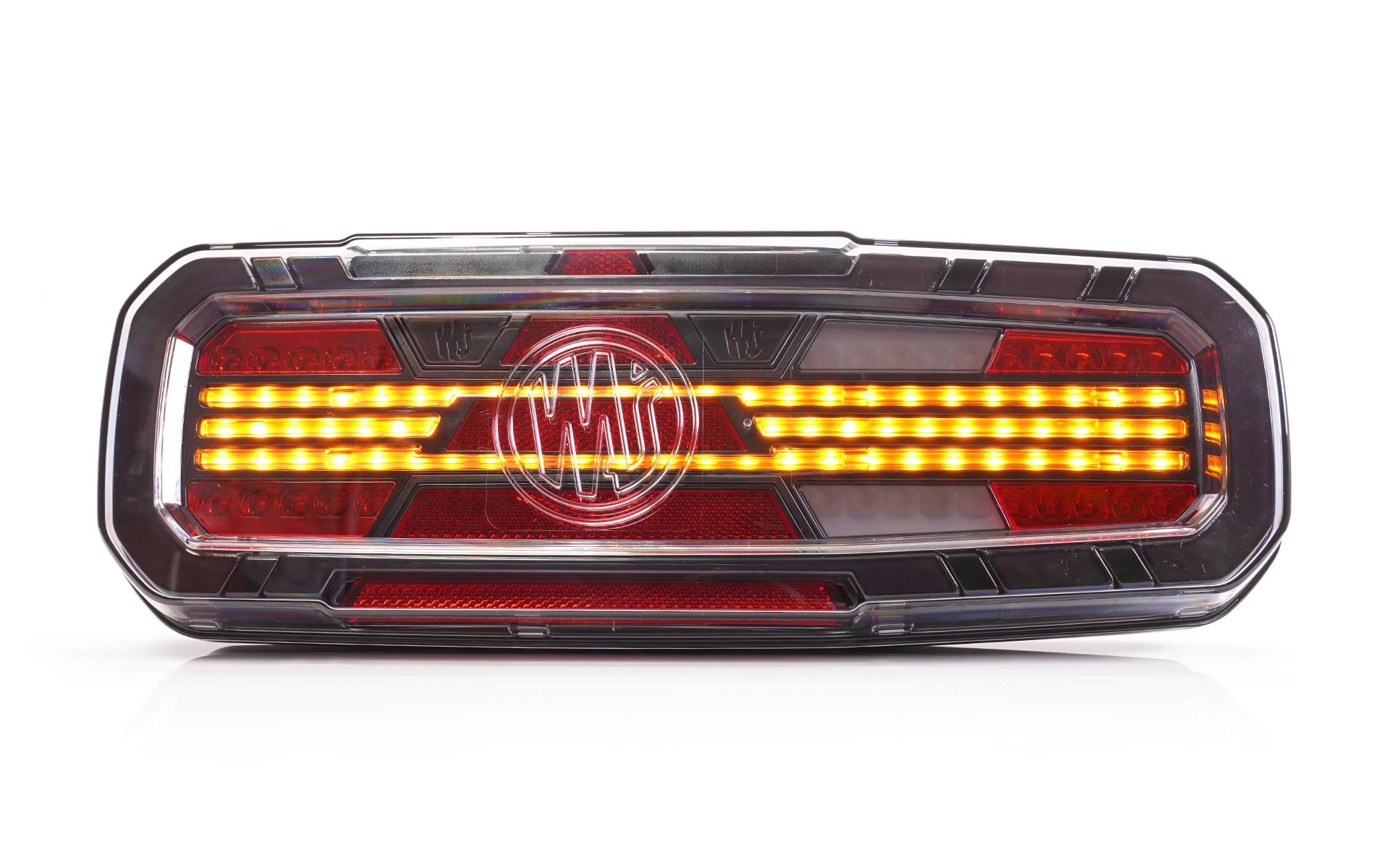 W277DD LINE 5 Function Trailer Tail Lamp with Dynamic Indicator & Dark Lens (NO LOGO)