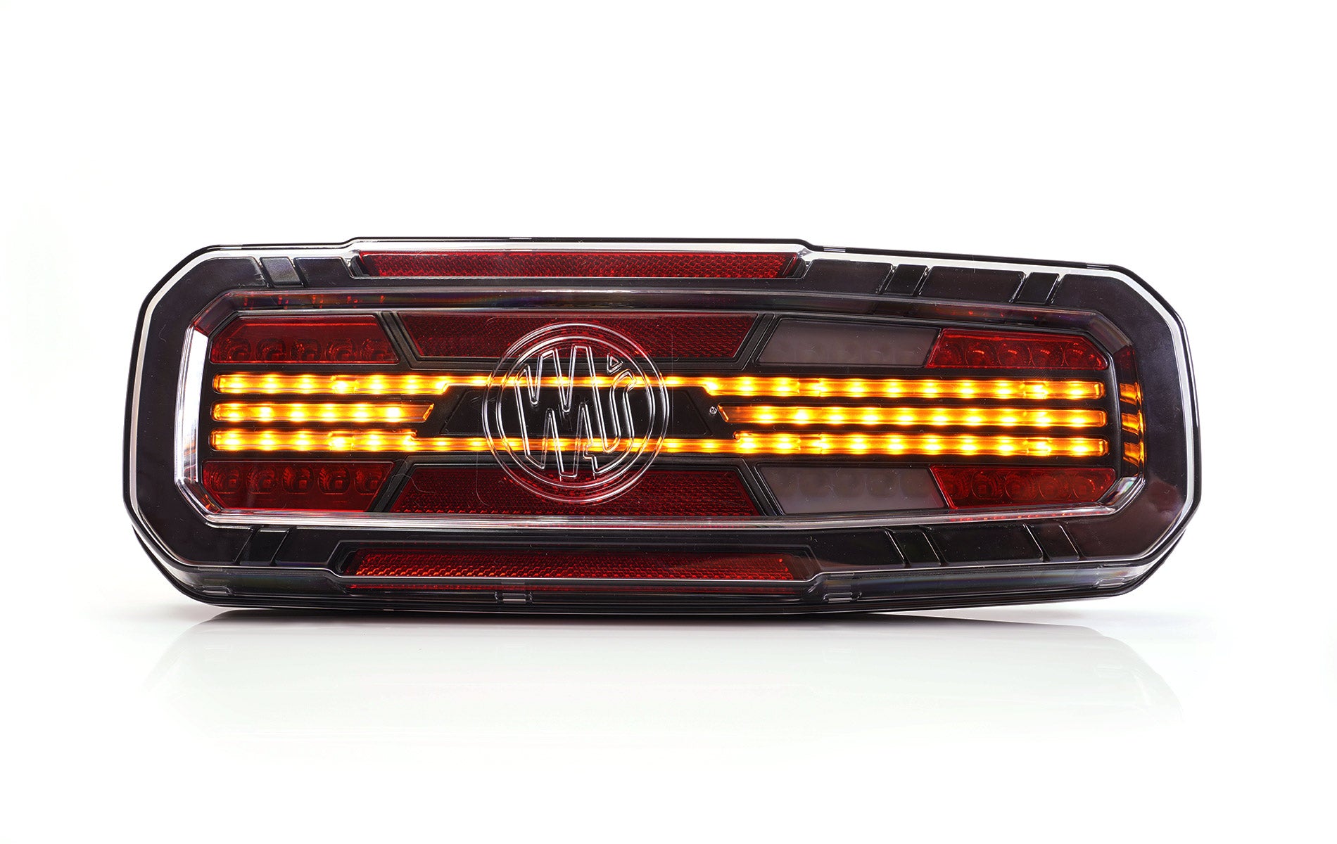 W278DD LINE 5 Function Truck Tail Lamp with Dynamic Indicator & Dark Lens (NO LOGO)