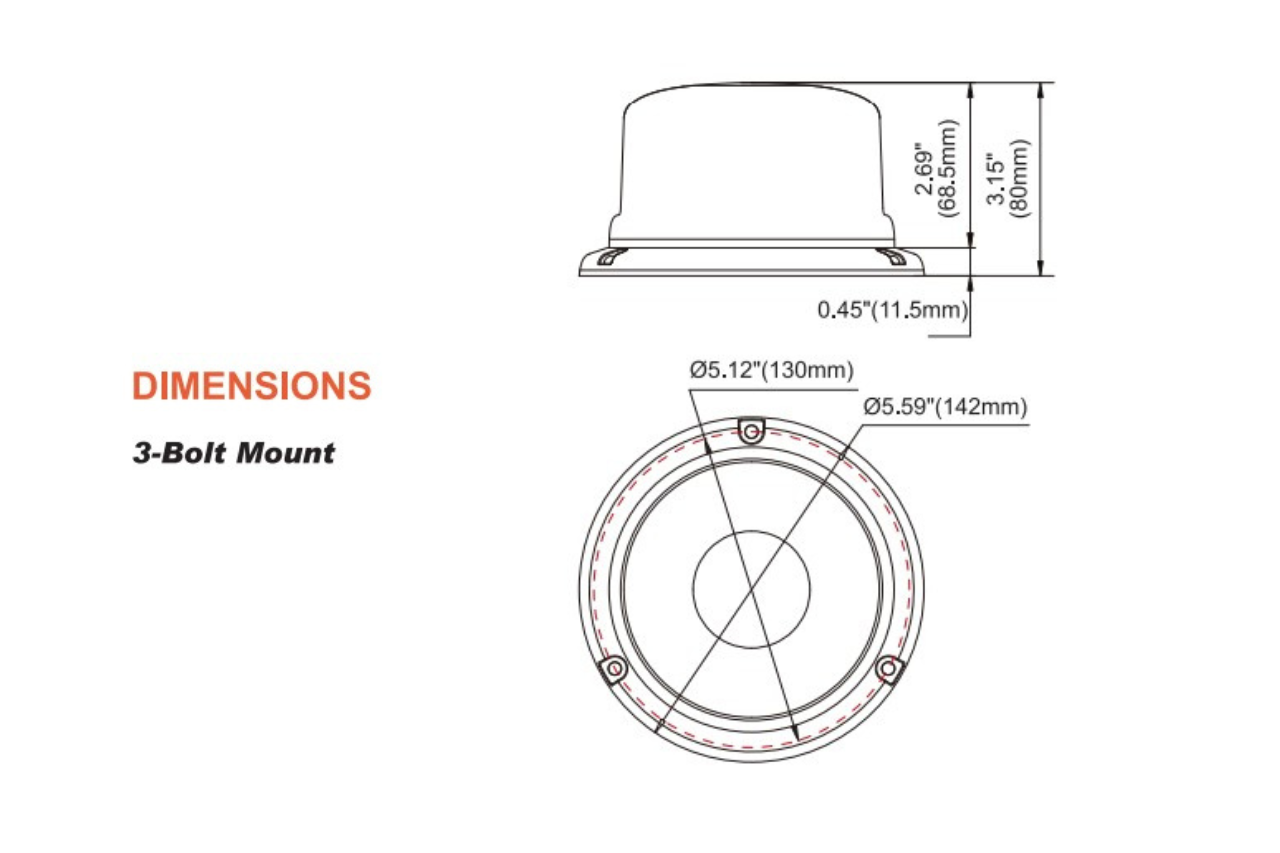 B16 Series Beacon 3 Bolt - Euromotive Lighting & Signal