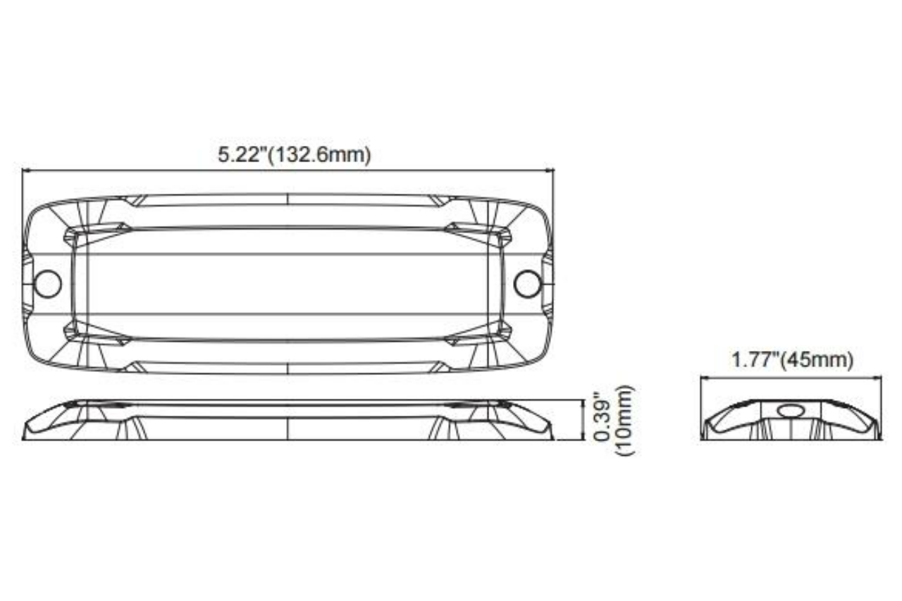 XT12 LED Surface Mounted Lamp (M57) - Xtreme Thin Series Amber - Euromotive Lighting & Signal