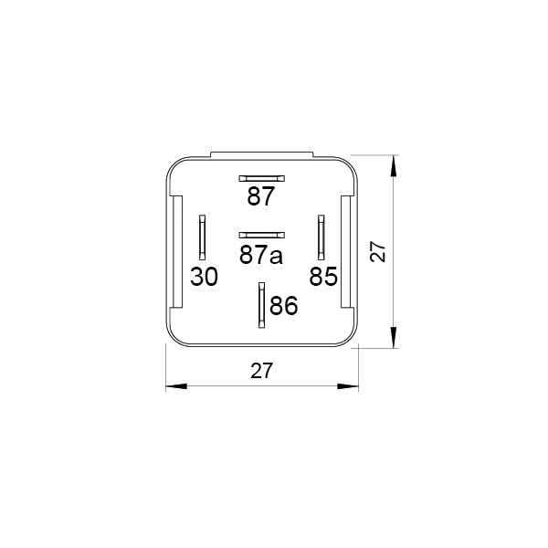 Relay: Mini Changeover 24V  10-20A 5pin Resistor - Euromotive Lighting & Signal