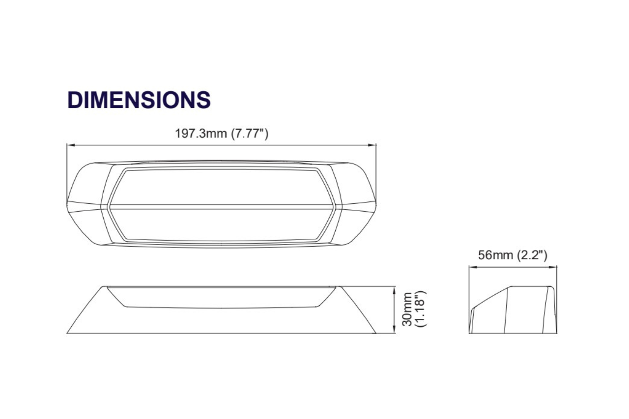 SM12 LED Directional Light Head - Scene Max Series Blue - Euromotive Lighting & Signal