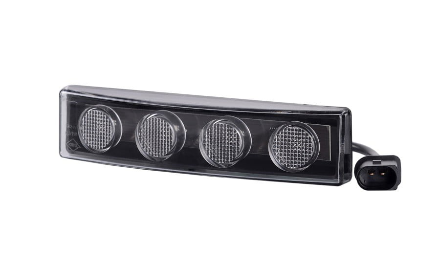 Scania Visor Lamp Clear With Loom Plug - Euromotive Lighting & Signal