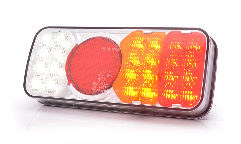 Rear Comb Lamp Stop/Tail/Ind/Rev Coloured Lens W66P - Euromotive Lighting & Signal