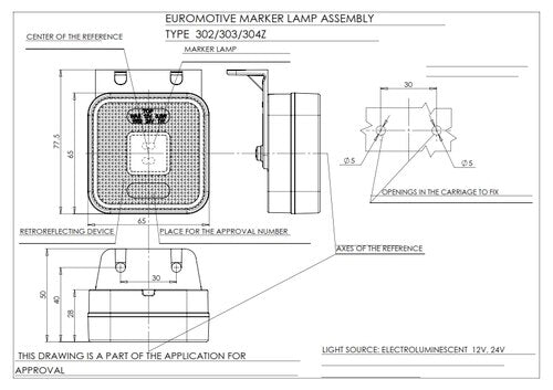 W63 EC303Z Front end-outline  M.A.N. Type LED Lamp - Euromotive Lighting & Signal