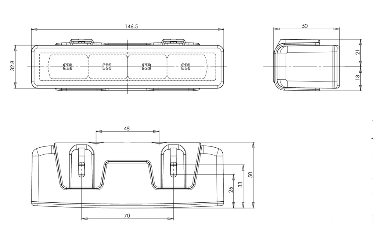 W85 LED Daytime Running Lights 4 LED's - EC705 - Euromotive Lighting & Signal